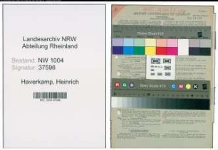 Entnazifizierung Heinrich Haverkamp , geb. 16.12.1881 (Buerovorsteher)