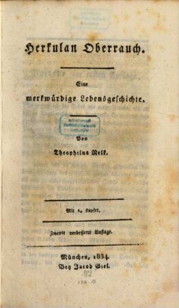Herkulan Oberrauch : Eine merkwürdige Lebensgeschichte