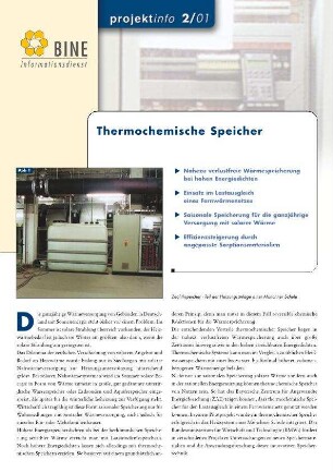Thermochemische Speicher.
