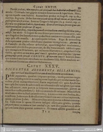 Caput XXXV. Diluuntur Argumenta Bellarmini. Age verò ad machinaru barum demolitionem accedamus