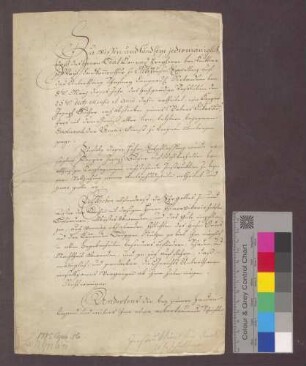Instruktion für Kaspar Josef Bucher als Ammann der Kommende Beuggen zu Lengnau.