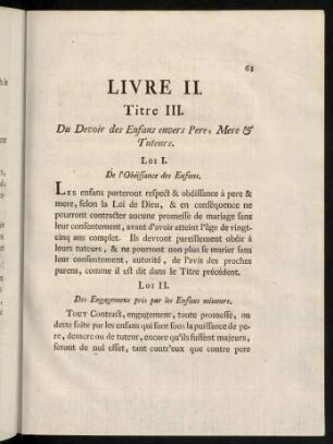 63-85, Titre III. - Titre V.