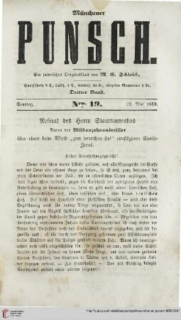 Nro. 19 (12. Mai 1850)