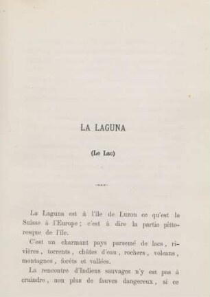 La Laguna (Le Lac)