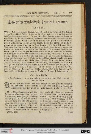 Das dritte Buch Mose, Leviticus genannt