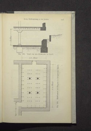 Fig. 140. Apfelkammer mit Etageren in horizontalem Schnitt.