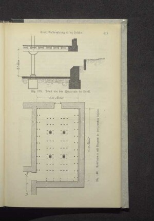 Fig. 140. Apfelkammer mit Etageren in horizontalem Schnitt.