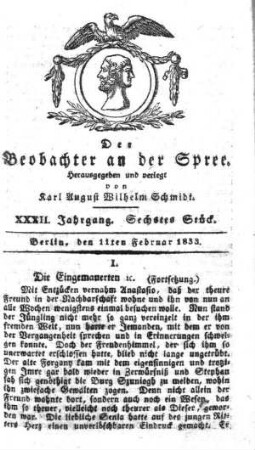 6. Stueck, 11. Februar 1833