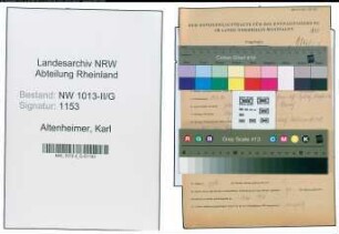 Entnazifizierung Karl Altenheimer , geb. 14.03.1914 ()