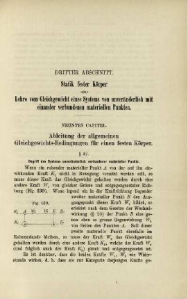 Dritter Abschnitt. Statik fester Körper.