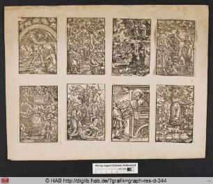 Der Heilige Johannes der Evangelist verspeist das Buch des Engels.