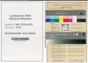 Entnazifizierung Anna Marie Kochendoerfer , geb. 28.06.1910 (Buchhalterin)