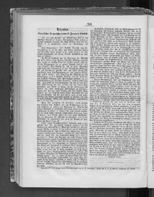Dänische Depesche vom 5. Januar 1863.