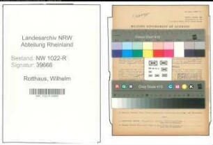 Entnazifizierung Wilhelm Rotthaus , geb. 24.09.1892 (Kaufmaennischer Angestellter)