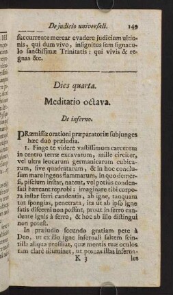 149-169, Dies quarta. Meditatio octava. De inferno