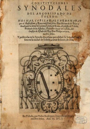 Constituciones synodales del Arçobispo de Toledo