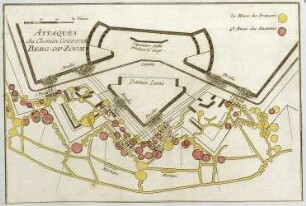 WHK 23 Österreichischer Sukzessionskrieg 1740-1748 bis zum Aachener Frieden: Plan der Angriffe auf Bergen op Zoom, 1747