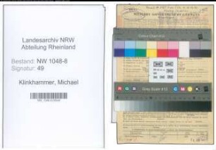 Entnazifizierung Michael Klinkhammer , geb. 14.10.1896 (Giesser)