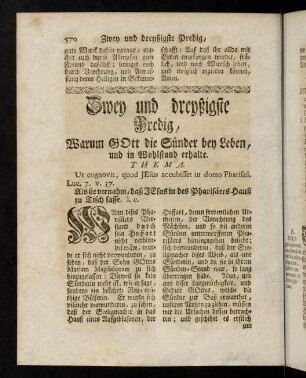 570-591, Zwey und dreyßigste Predig.