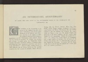 An interesting Anniversary