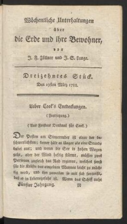 Dreizehntes Stück