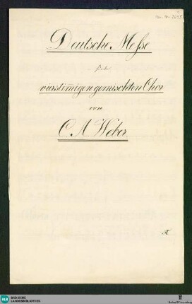 Masses - Don Mus.Ms. 2095 : Coro; C