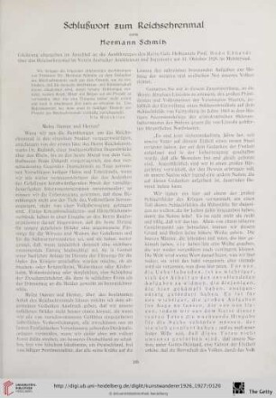 8/9: Schlußwort zum Reichsehrenmal