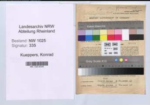 Entnazifizierung Konrad Kueppers , geb. 06.03.1914 (Lehrer)
