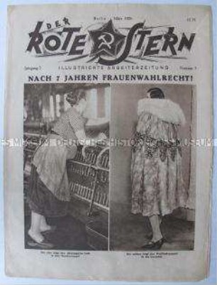 Proletarische Halbmonatszeitschrift "Der Rote Stern" u.a. zum Internationelen Frauentag und zum Frauenwahlrecht