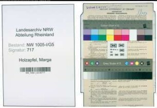 Entnazifizierung Marga Holzapfel , geb. 05.01.1921 (Postangestellte)