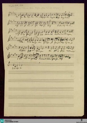 Rastlose Liebe. Fragments - Mus. Hs. 1418,207 : E; KauS deest