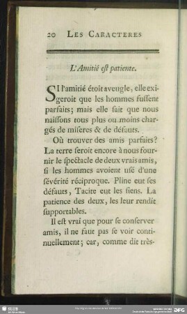 L' Amitié est patiente