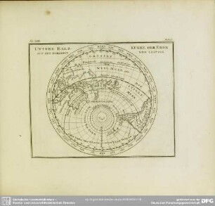 Fig. LXIII. Untere Halbkugel Der Erde Auf Den Horizont Von Leipzig
