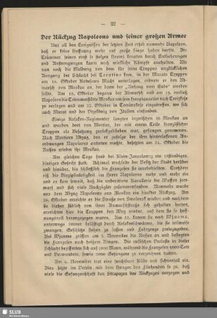 Der Rückzug Napoleons und seiner großen Armee