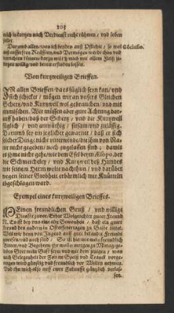 Von Kurtzweiligen Brieffen.