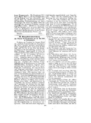 18. Hauptversammlung des Posener Provinzialvereins am 20. Mai 1902 zu Schneidemühl