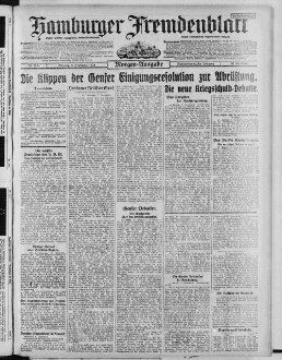 Hamburger Fremdenblatt, Morgenausgabe