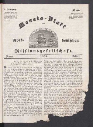 5. Jahrgang. N°. 58. Bremen. 1855. October