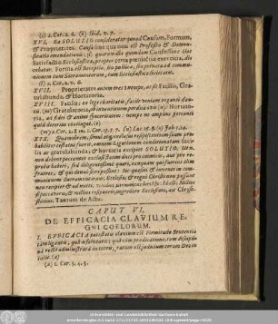 Caput VI. De Efficacia Clavium Regni Coelorum.