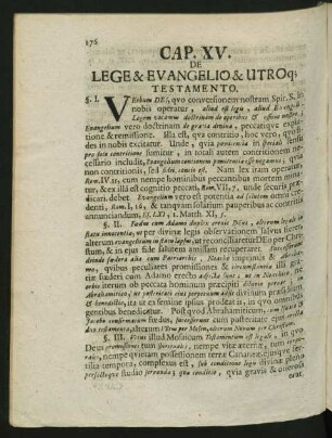 Cap. XV. De Lege & Evangelio & Utroque Testamento