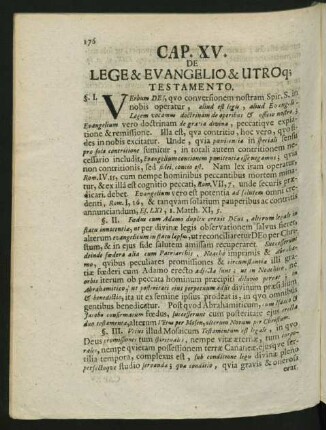Cap. XV. De Lege & Evangelio & Utroque Testamento