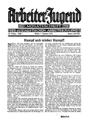 20: Arbeiter-Jugend - 20.1928