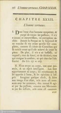 Chapitre XXII. L'homme vertueux