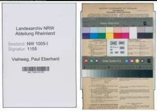 Entnazifizierung Paul Eberhard Viehweg , geb. 28.05.1897 (Techniker)