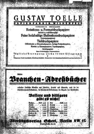 Branchen= Adreßbücher