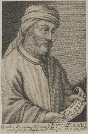 Bildnis des Quintus Septimus Florens Tertullianus