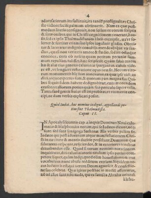 Quod Iudaei ... appelandi potius sint Thalmudistae. Caput II.