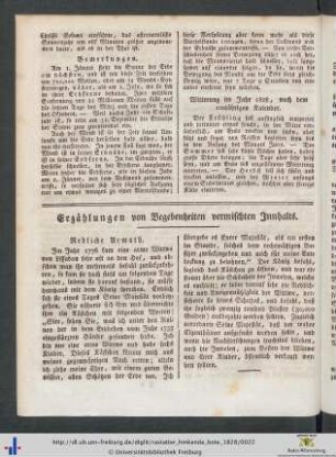 Erzählungen von Begebenheiten vermischten Innhalts.