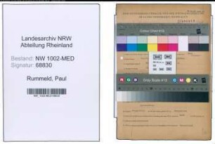 Entnazifizierung Paul Rummeld , geb. 04.01.1901 (Arzt)