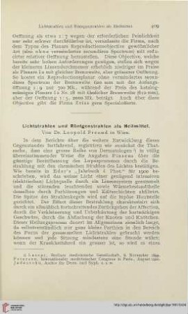 15: Lichtstrahlen und Röntgenstrahlen als Heilmittel